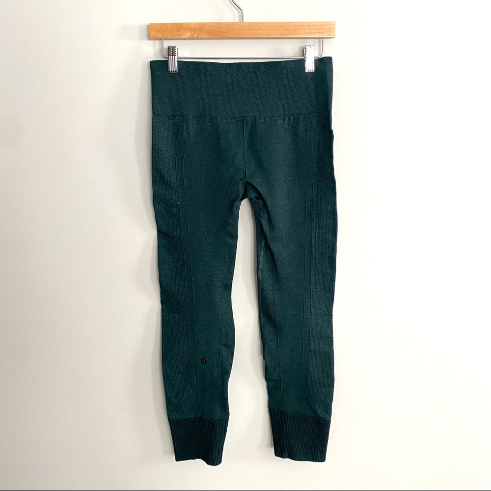 Lululemon Seamless Ribbed Leggings Emerald Green